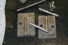 Web Size Cast lead rods on mold halves.JPG