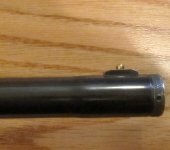 Browning A5 muzzle swaged for screw in choke 7-10-2011.jpg