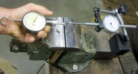 Mosin Nagant sear getting bent using force gauge to find correct change in deflection 8-19-2011.jpg