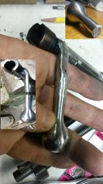 6mmRem 1903 turk bolt handle broken TIG weld quarter 28 drill and tap and Silver solder repair 8.jpg