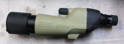 Spotting scope Nikon 65mm objective 15 to 45 x eyepiece $160 used off ebay 1-4-2014.jpg