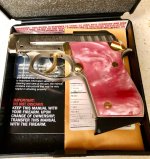 Taurus mine with pink grips and gold highlights. HP22 .22LR.jpg